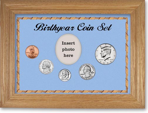 2000 Birth Year Coin Gift Set with a blue background and wheat frame MAIN