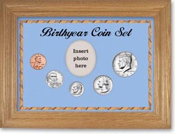 2021 Birth Year Coin Gift Set with a blue background and wheat frame THUMBNAIL