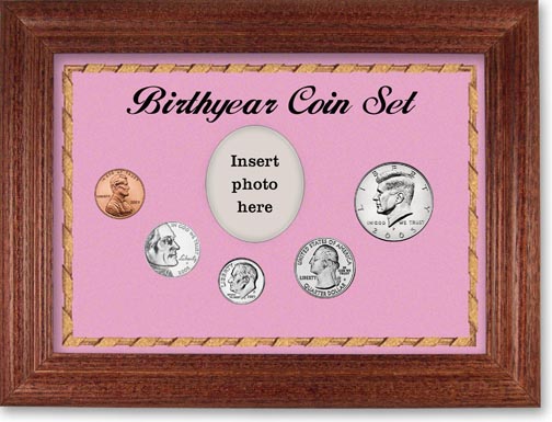 2005 Birth Year Coin Gift Set with a pink background and cherry frame MAIN