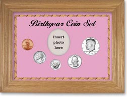 1978 Birth Year Coin Gift Set with a pink background and wheat frame THUMBNAIL