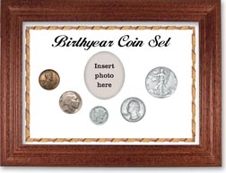 1937 Birth Year Coin Gift Set with a white background and cherry frame THUMBNAIL