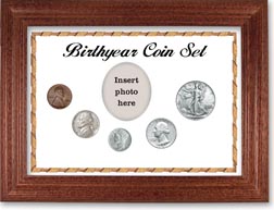 1941 Birth Year Coin Gift Set with a white background and cherry frame THUMBNAIL