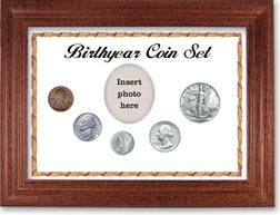 1942 Birth Year Coin Gift Set with a white background and cherry frame THUMBNAIL