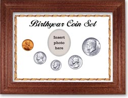 1964 Birth Year Coin Gift Set with a white background and cherry frame THUMBNAIL