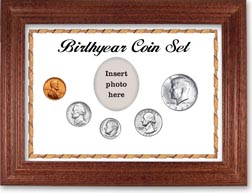1967 Birth Year Coin Gift Set with a white background and cherry frame THUMBNAIL