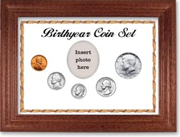 1969 Birth Year Coin Gift Set with a white background and cherry frame THUMBNAIL