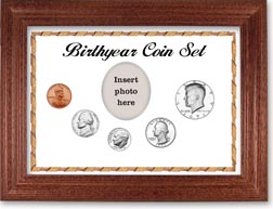 1971 Birth Year Coin Gift Set with a white background and cherry frame THUMBNAIL
