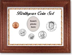 1973 Birth Year Coin Gift Set with a white background and cherry frame THUMBNAIL