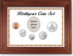1976 Birth Year Coin Gift Set with a white background and cherry frame THUMBNAIL