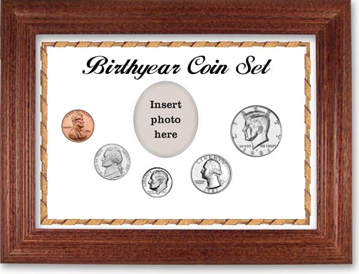 1981 Birth Year Coin Gift Set with a white background and cherry frame MAIN