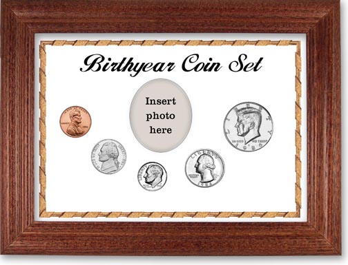 1986 Birth Year Coin Gift Set with a white background and cherry frame MAIN