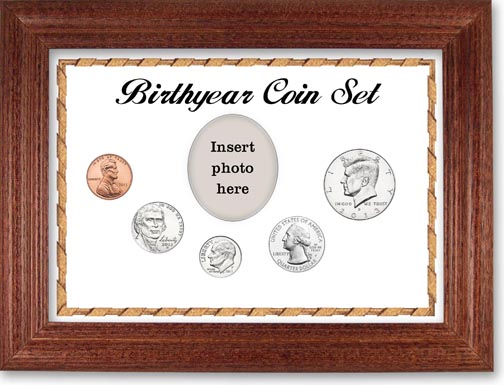 2013 Birth Year Coin Gift Set with a white background and cherry frame LARGE