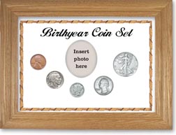 1935 Birth Year Coin Gift Set with a white background and wheat frame THUMBNAIL
