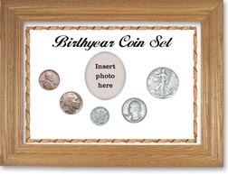1936 Birth Year Coin Gift Set with a white background and wheat frame THUMBNAIL