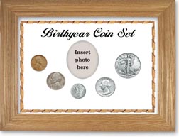 1940 Birth Year Coin Gift Set with a white background and wheat frame THUMBNAIL