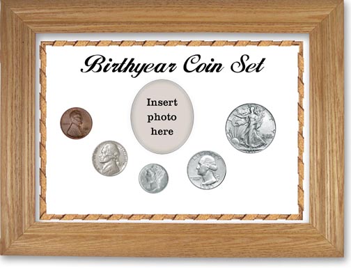 1941 Birth Year Coin Gift Set with a white background and wheat frame MAIN