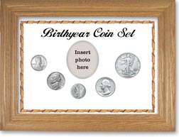 1943 Birth Year Coin Gift Set with a white background and wheat frame THUMBNAIL