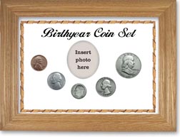 1954 Birth Year Coin Gift Set with a white background and wheat frame THUMBNAIL