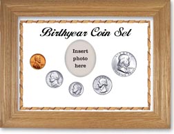 1962 Birth Year Coin Gift Set with a white background and wheat frame THUMBNAIL