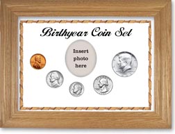 1965 Birth Year Coin Gift Set with a white background and wheat frame THUMBNAIL