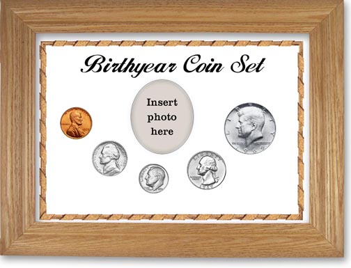 1969 Birth Year Coin Gift Set with a white background and wheat frame MAIN