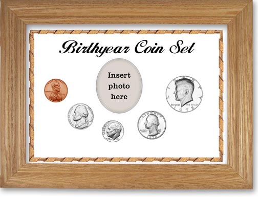 1972 Birth Year Coin Gift Set with a white background and wheat frame MAIN