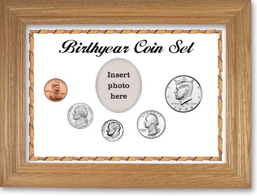 1998 Birth Year Coin Gift Set with a white background and wheat frame LARGE