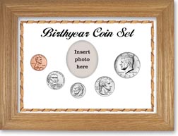 Birth Year Coin Gift Set with a white background and wheat frame THUMBNAIL