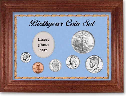 1986 Birth Year Deluxe Gift Set with a blue background and cherry frame MAIN