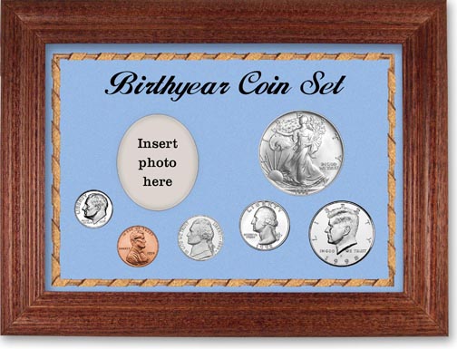 1998 Birth Year Deluxe Gift Set with a blue background and cherry frame LARGE