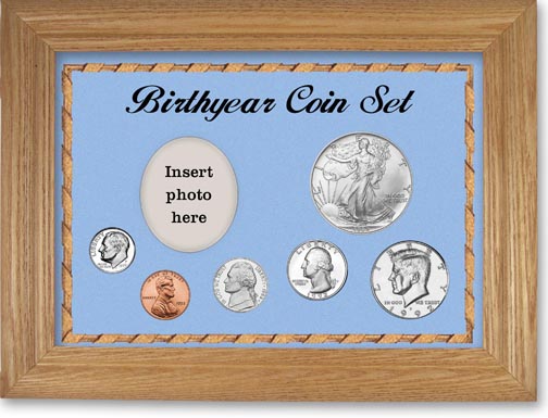 1992 Birth Year Deluxe Gift Set with a blue background and wheat frame LARGE
