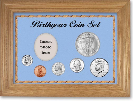 1995 Birth Year Deluxe Gift Set with a blue background and wheat frame MAIN