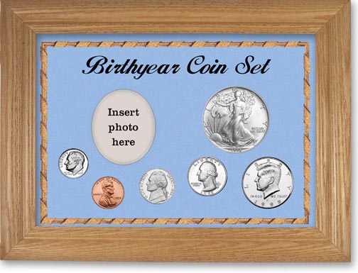 1998 Birth Year Deluxe Gift Set with a blue background and wheat frame LARGE