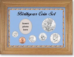 2013 Birth Year Deluxe Gift Set with a blue background and wheat frame THUMBNAIL