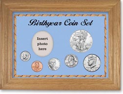 2019 Birth Year Deluxe Gift Set with a blue background and wheat frame THUMBNAIL