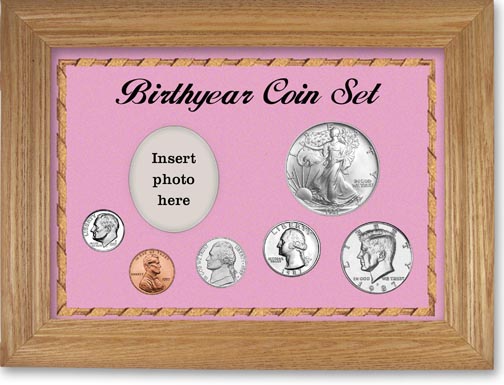 1987 Birth Year Deluxe Gift Set with a pink background and wheat frame MAIN