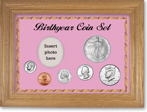 1995 Birth Year Deluxe Gift Set with a pink background and wheat frame MAIN