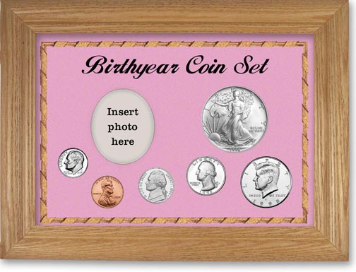 1998 Birth Year Deluxe Gift Set with a pink background and wheat frame LARGE