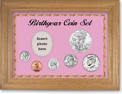 2004 Birth Year Deluxe Gift Set with a pink background and wheat frame THUMBNAIL