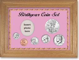 2021 Birth Year Deluxe Gift Set with a pink background and wheat frame THUMBNAIL