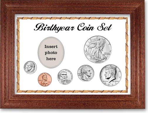 Birth Year Deluxe Gift Set with white background and cherry frame LARGE