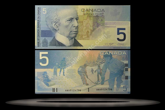 Canada Banknote, 5 Dollars, 2002/2005, P#101d MAIN