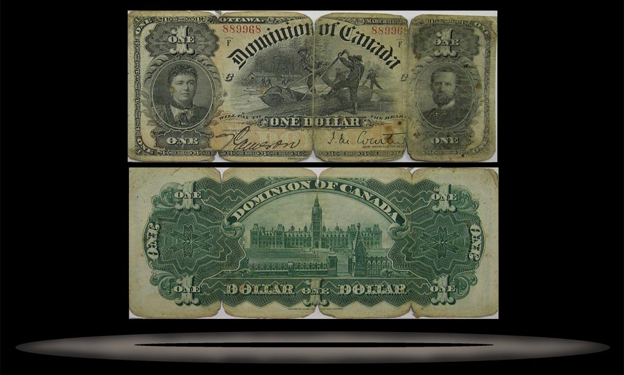 Canada Banknote, 1 Dollar, 1.3.1898, P#24 MAIN