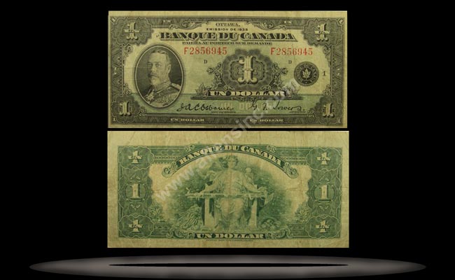 Canada Banknote, 1 Dollar, 1935, P#39 MAIN