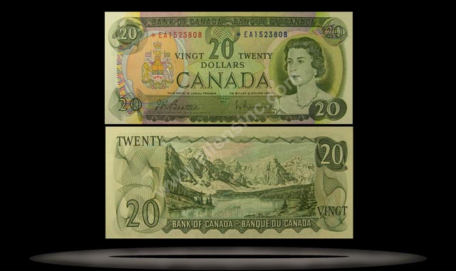 Canada Banknote, 20 Dollars, 1969, P#89a MAIN