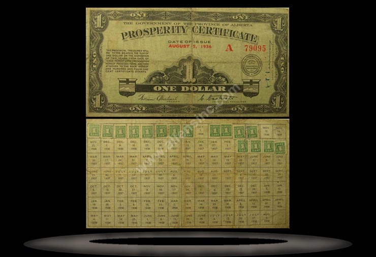 Government Of The Province of Alberta, Canada Banknote, 1 Dollar, 5.8.1936, P# MAIN
