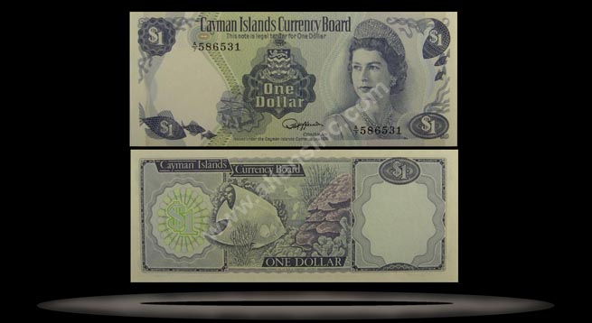 Cayman Islands Banknote, 1 Dollar, L.1974 (1985), P#5f MAIN