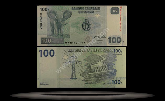 Congo Democratic Republic Banknote, 100 Francs, 31.7.2007, P#902 MAIN