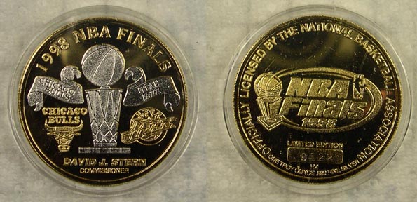 1998 NBA Finals - gold plated' Art Bar. MAIN
