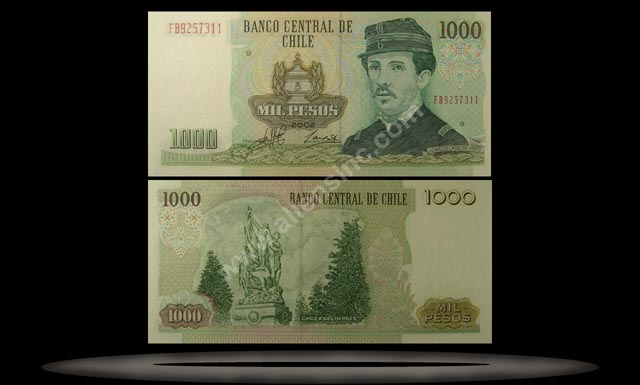 Chile Banknote, 1000 Pesos, 2005, P#154f MAIN